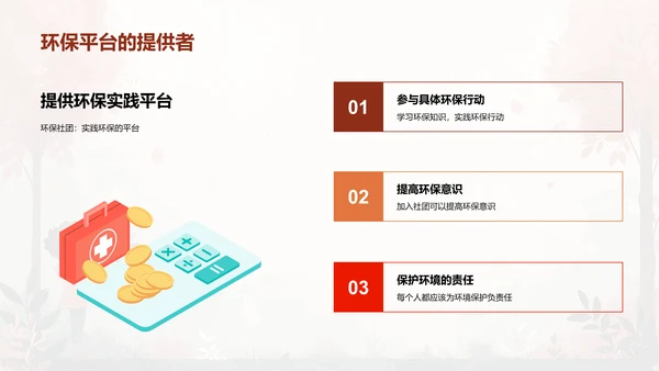 环保社团活动汇报PPT模板