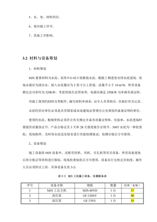 MJS综合工法专项综合施工专题方案.docx