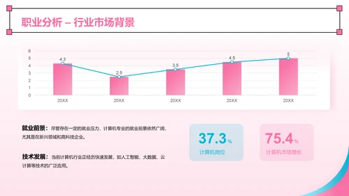 粉色扁平风就业能力展示PPT模板