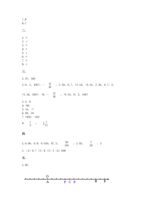 小升初数学综合模拟试卷附完整答案（名师系列）.docx