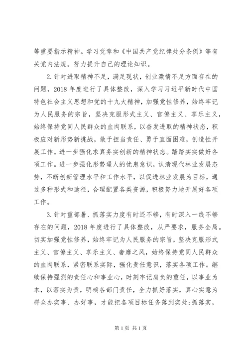民主生活会个人发言提纲（含上一年度民主生活会问题整改情况）.docx