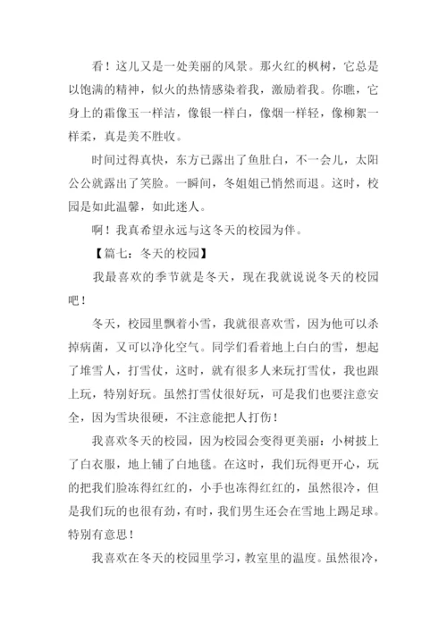 冬天的校园作文400字.docx