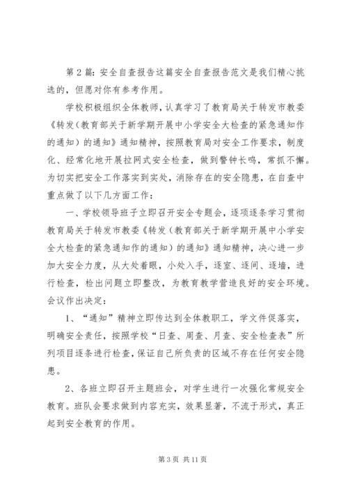 安全自查报告（推荐5篇）.docx