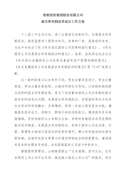 混改工作专题方案.docx