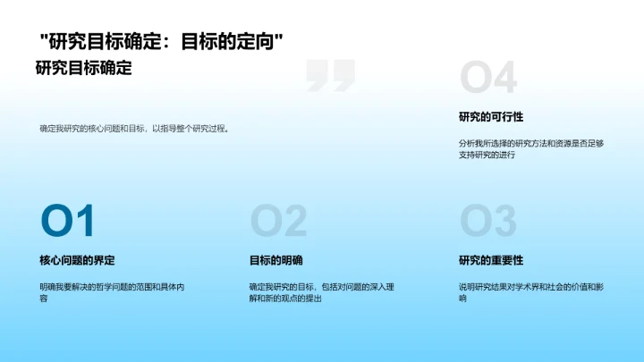 哲学研究答辩报告PPT模板