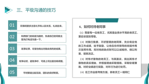 深青色简约商务风员工学生平级沟通培训PPT
