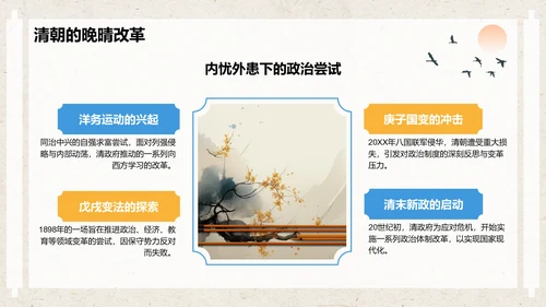 蓝色复古风高中历史课程教学课件PPT模板