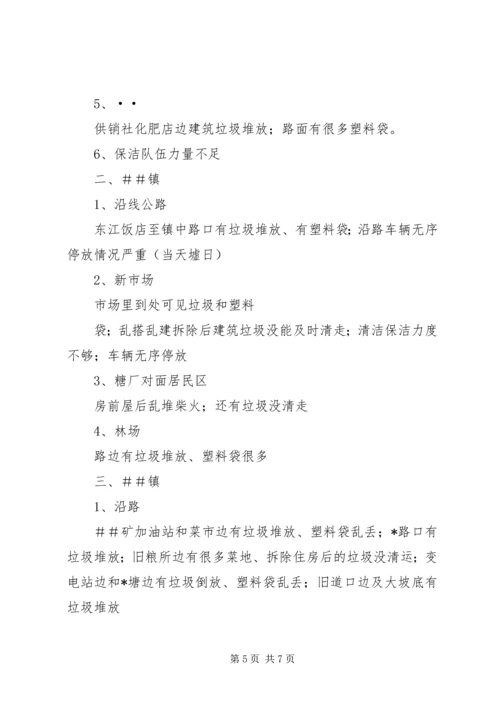 城乡清洁工程工作督查情况汇报.docx