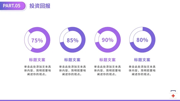 紫色渐变医学医疗器械大学生创业计划PPT模板
