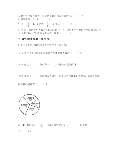 2022六年级上册数学期末考试试卷（典优）word版.docx