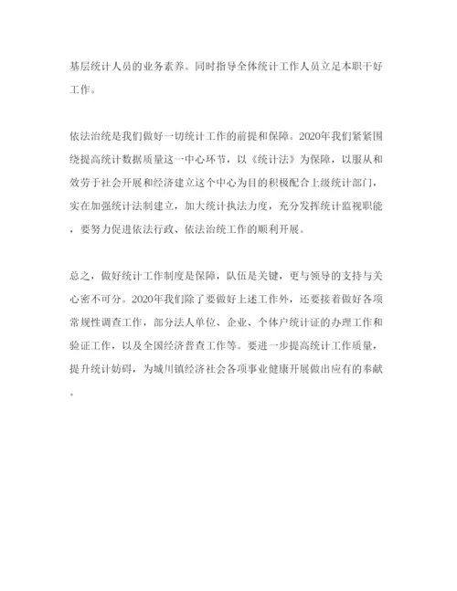 精编镇年统计工作总结暨年工作参考计划范文.docx