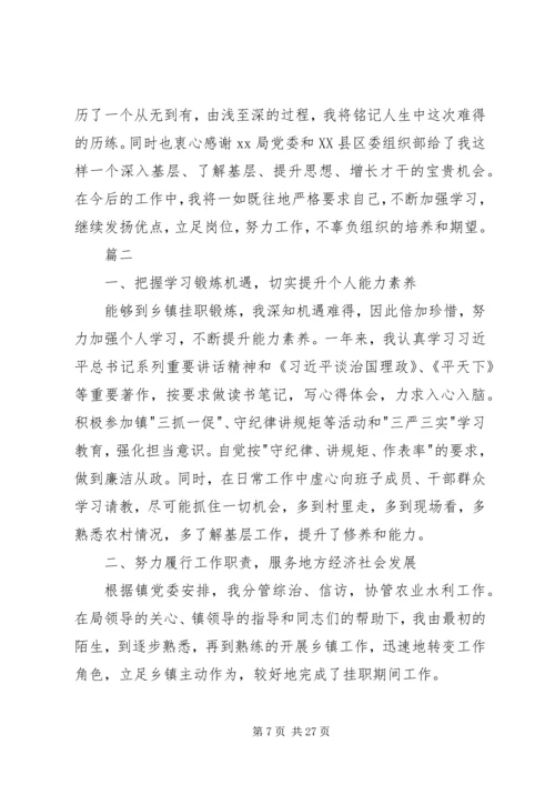 乡镇挂职锻炼工作总结五篇.docx
