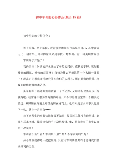 初中军训的心得体会(集合15篇).docx