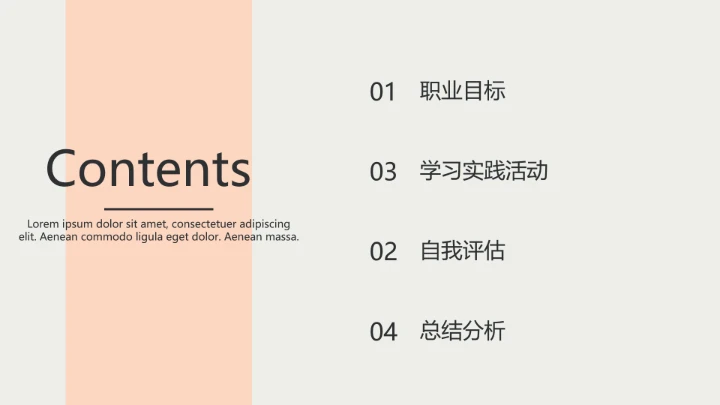 汉语言文学专业大学生职业生涯规划发展展示PPT模版