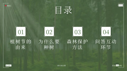 绿色拥抱春天播种希望植树节主题班会带内容PPT模板
