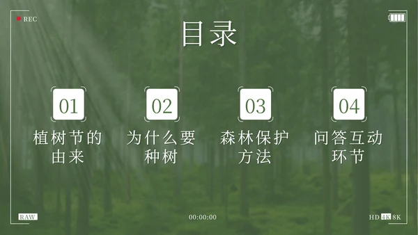 绿色拥抱春天播种希望植树节主题班会带内容PPT模板