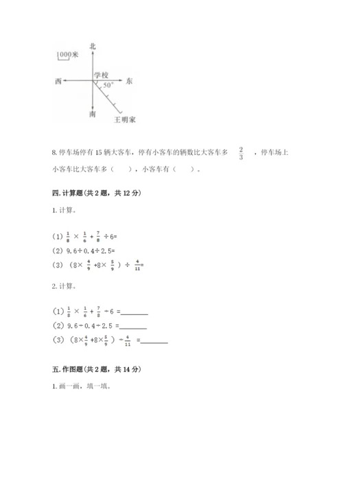 人教版六年级上册数学期中测试卷【考点提分】.docx