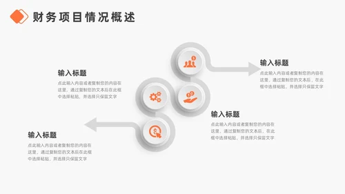 橙色简约商务风财务汇报总结商务汇报PPT模板年中总结