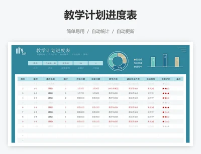 教学计划进度表