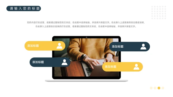 黄色工作情景创意项目策划PPT模板