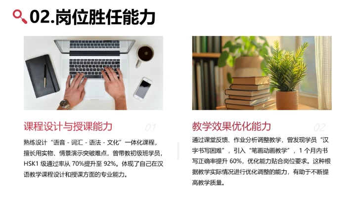 红色简约汉语言文学专业大学生职业生涯规划求职综合展示PPT