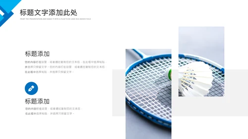 羽毛球比赛协会教学生产企业总结PPT模板
