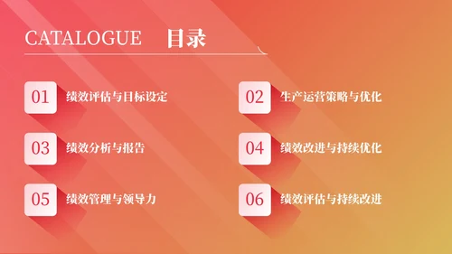 橙色简约风生产运营绩效工作汇报