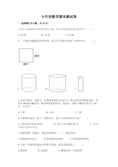 小升初数学期末测试卷必考.docx