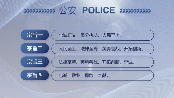 蓝色大气公安警察工作总结计划PPT