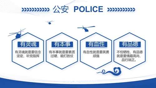蓝色大气铁路警察工作总结汇报动态PPT模板