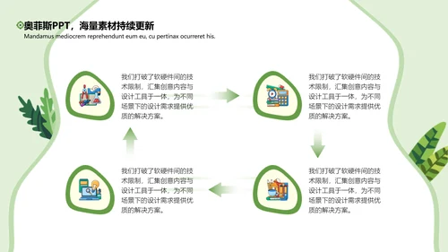 简约插画风论文答辩绿色文艺