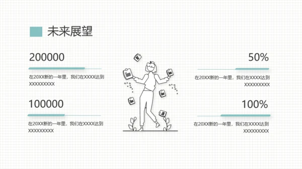 蓝白简洁风工作汇报PPT模板