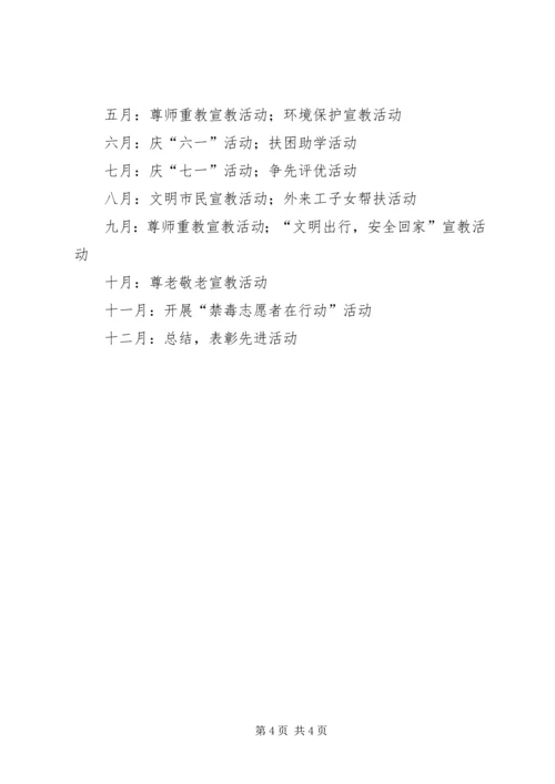 乡镇志愿者分会某年工作计划.docx