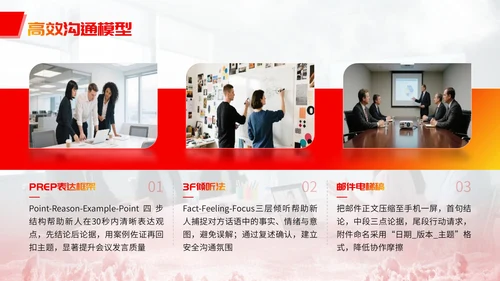 红黄简约职场新人培训PPT宣传模板