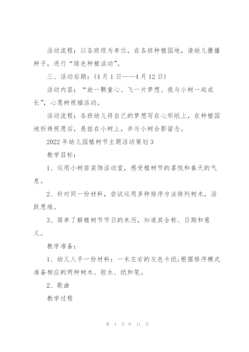 2022年幼儿园植树节主题活动策划.docx
