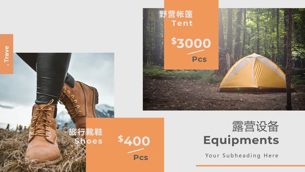 旅游行业背包客旅行社宣传旅游PPT模板