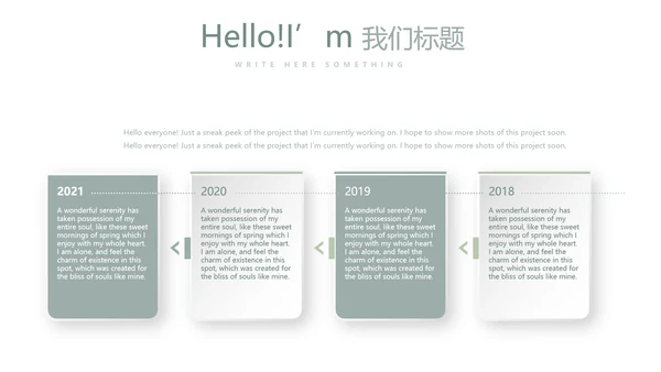 绿色小清新微立体述职报告通用PPT动态模板