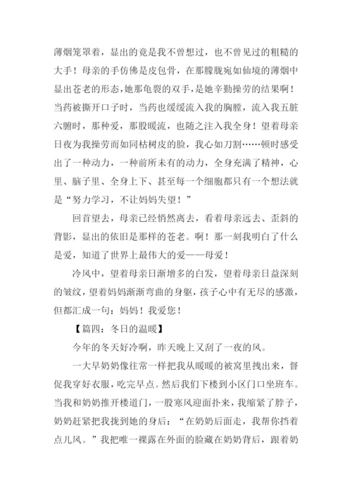 冬日的温暖作文800字.docx