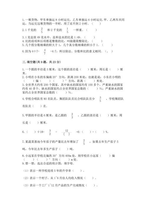 人教版六年级上册数学期末测试卷（网校专用）word版.docx