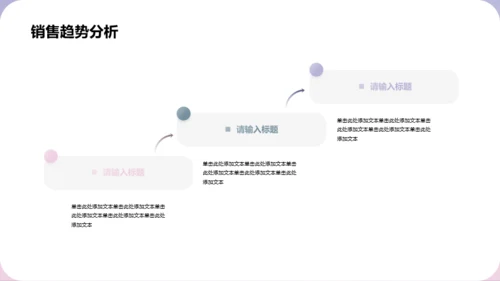 紫色渐变风月度销售总结报告PPT模板