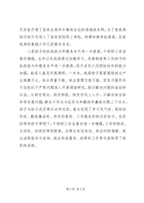 县林业局领导班子专题民主生活会发言 (2).docx