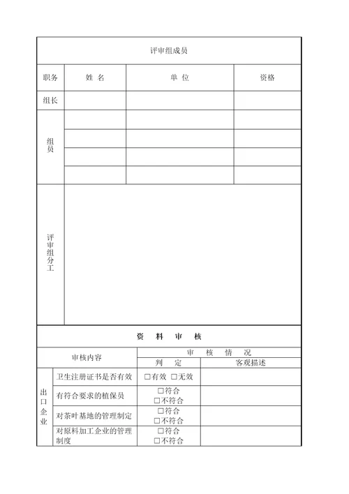 出口茶叶种植基地检验检疫备案工作流程卡