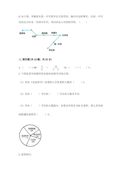 2022六年级上册数学期末考试试卷附答案（实用）.docx