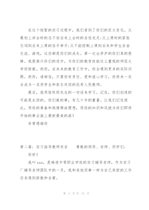 实习指导教师发言六篇.docx