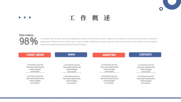 简约风财务数据分析通用PPT模板