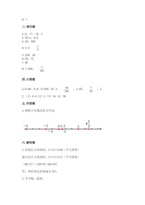冀教版六年级下册数学 期末检测卷精品（完整版）.docx