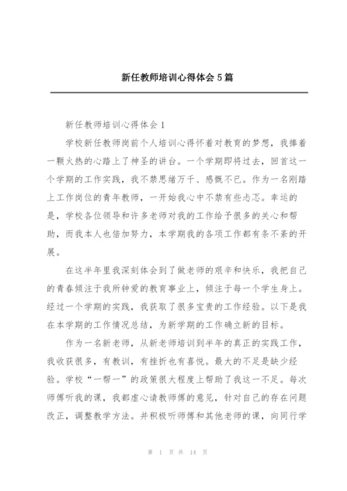 新任教师培训心得体会5篇.docx