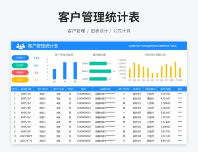 客户管理统计表