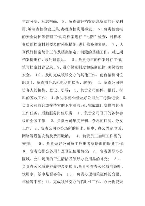 城投公司规章制度实用大全第二篇-公司组织结构及职责.docx