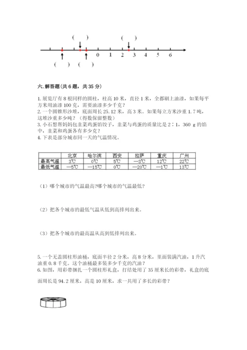 沪教版小学六年级下册数学期末综合素养测试卷精品【考点梳理】.docx